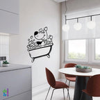 สติ๊กเกอร์ติดกระจก อาบน้ำตัดขน รูปสุนัข รูปหมา dog แต่งร้านสัตว์เลี้ยง ร้านตัดขน ตกแต่งบ้าน สติกเกอร์แต่งร้าน สติกเกอร์ไดคัท สติ๊กเกอร์ G0388