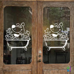 สติ๊กเกอร์ติดกระจก อาบน้ำตัดขน รูปสุนัข รูปหมา dog แต่งร้านสัตว์เลี้ยง ร้านตัดขน ตกแต่งบ้าน สติกเกอร์แต่งร้าน สติกเกอร์ไดคัท สติ๊กเกอร์ G0388