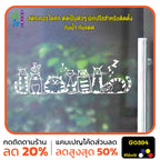 สติ๊กเกอร์ติดกระจก รูปแมว cat แต่งร้านสัตว์เลี้ยง ร้านตัดขน ตกแต่งบ้าน สติกเกอร์แต่งร้าน สติกเกอร์ไดคัท สติ๊กเกอร์ G0394