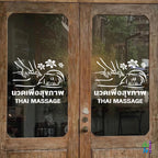 สติ๊กเกอร์ติดกระจก นวด เพื่อสุขภาพ THAI MASSAGE ตกแต่งบ้าน แต่งร้านนวด สติกเกอร์แต่งร้าน สติกเกอร์ไดคัท สติ๊กเกอร์ G0419