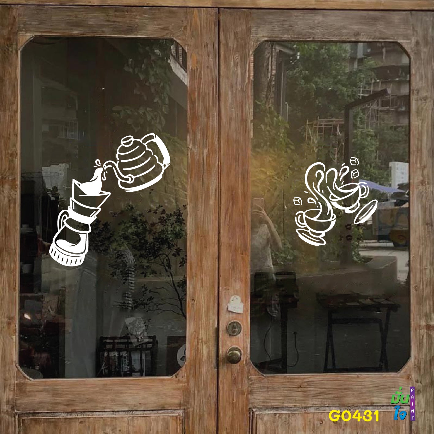 สติ๊กเกอร์ติดกระจก สติกเกอร์ร้านกาแฟ coffee shop กาแฟดริป Drip Coffee สติกเกอร์แต่งร้าน G0431